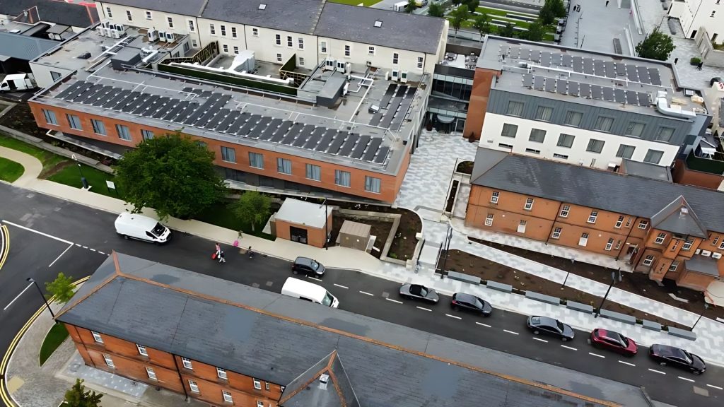 solar panels on block of flats