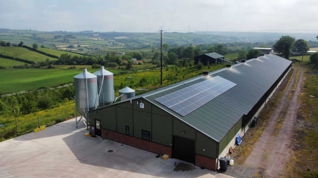 solar panels on farm building